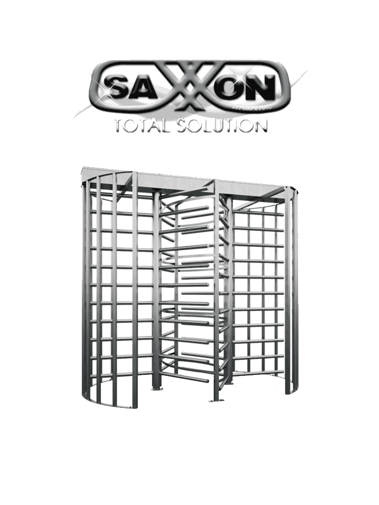 SAXXON D3 - Torniquete cuerpo completo para CTRL de acceso / Doble carril / Bidireccional / IP66 / Acero inoxidable / Sobre Pedido - D3