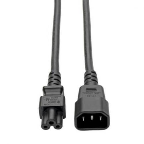 Cable Tripp Lite Adaptador Alimentación para Laptop C14 a C5 - 2.5A 250V 18 AWG 1.83m Color Negro - P014-006