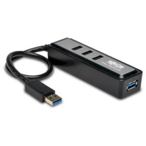Hub Portátil Tripp Lite 4 Puertos USB 3.0 SuperSpeed Color Negro - U360-004-MINI