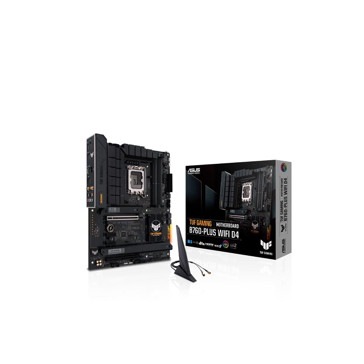 TUF GAMING B760-PLUS WIFI D4 MOTHERBOARD ASUS (TUF GAMING B760-PLUS WIFI D4) SOCKET 1700 13A,4*DDR4,HDMI,DP,PCIE-5.0,ATX