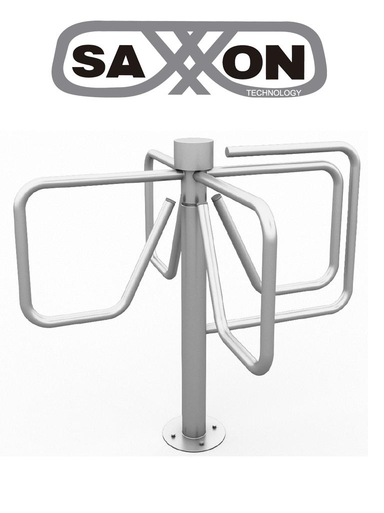 SAXXON TS GE - Torniquete mecánico de giro manual /Brazo tipo mariposa / UN IDIRECCIONAL / Acero inoxidable / Sobre pedido - SAXXON