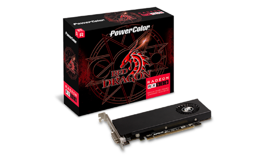 GPU POWER COLOR RED DRAGON RX 550 LOW PROFILE 4GB GDDR5  AXRX 550 4GBD5-HLE - POWERCOLOR
