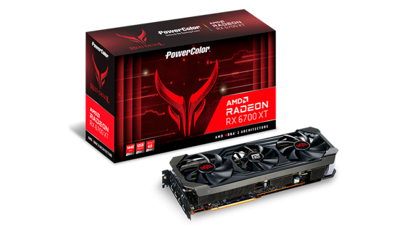 GPU POWER COLOR RADEON RED DEVIL RX 6700XT 12GB GDDR6 OC AXRX 6700XT 12GBD6-3DHE/OC - POWERCOLOR