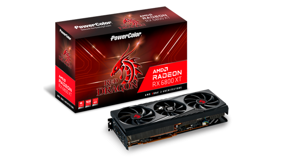 GPU POWER COLOR RADEON RED DRAGON RX 6800XT 16GB GDDR6 OC AXRX 6800XT 16GBD6-3DHR/OC - POWERCOLOR