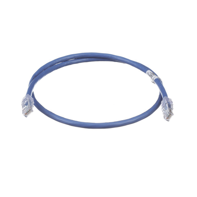 Cable de Parcheo UTP Cat6A 24 AWG CM Color Azul 1ft Código SAT 43223303UTP6AX1BU