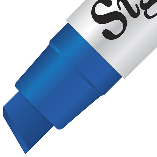 LM-Marcador permanente Signal Jumbo punt Tinta base alcohol permanente sobre cualquier superficie, secado rápido, resistente al agua, punta extra grande, ideal para marcar en vidrio, porcelana, metal, tela, madera, plástico, no toxico, rendimiento 600 m.                                           incel 16 mm color azul blíster           - AZOR