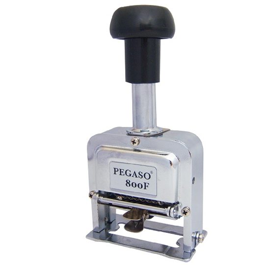 Foliador cromado Pegaso 8 dígitos        Fabricado en metal cromado, entintado automático después de cada impresión, repite hasta 12 veces el mismo número                                                                                                                                               .                                        - PEGASO