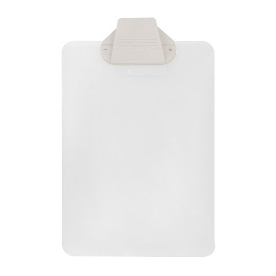 Tabla de plástico Sablón con broche plás Medida: 22.5 x 32.5 cm, tabla de apoyo con resistente broche plástico que sostiene lápiz o bolígrafo, tamaño carta.                                                                                                                                             tico tamaño carta color cristal          - 306.3313CR