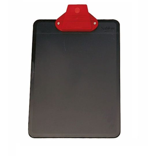 Tabla de plástico Sablón con broche plás Medida: 22.5 x 32.5 cm, tabla de apoyo con resistente broche plástico que sostiene lápiz o bolígrafo, tamaño carta.                                                                                                                                             tico tamaño carta color negro            - SABLON