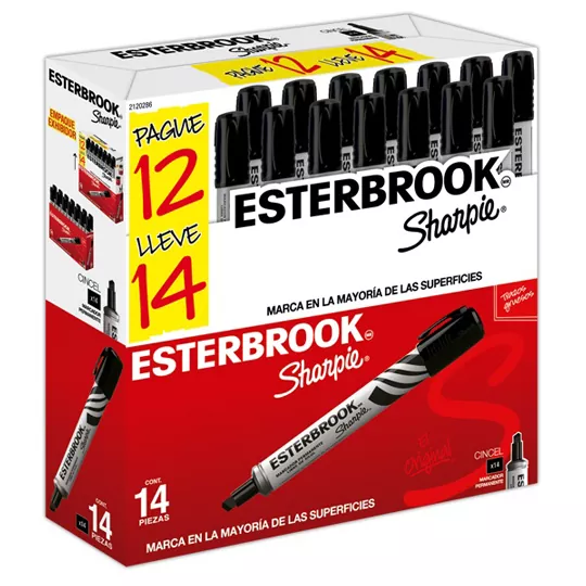 MARCADOR BEROL PERM ESTERBROOK NEGRO C/12 PZ MATOFIM12500119353 - MATOFICINA