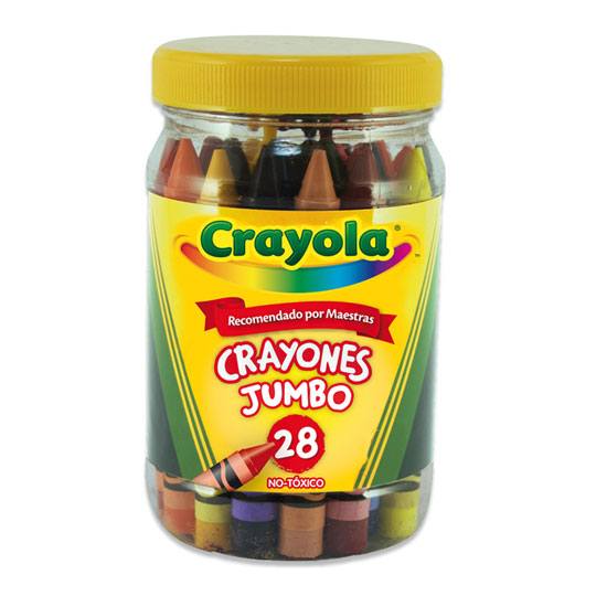 Crayones Crayola Jumbo 10.16 x1.27cm 28  Coloración más fácil y colores más reales, colores varios                                                                                                                                                                                                       piezas                                   - 520328