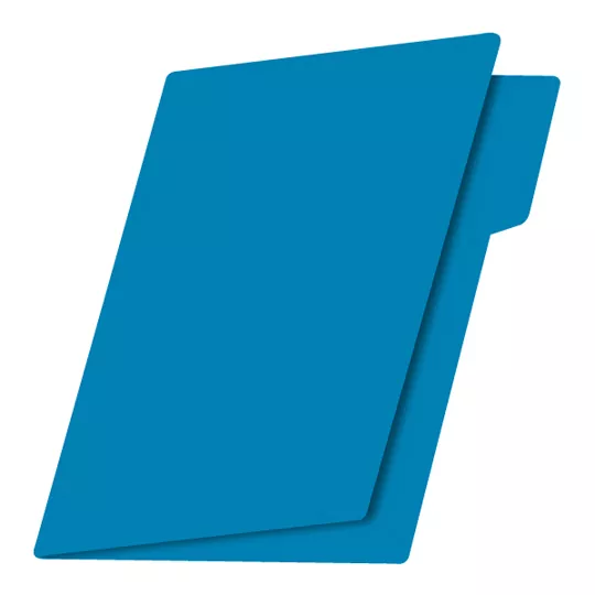Folder intenso Fortec carta color azul r Folder tradicional con 1/2 ceja, cartulina bristol de 165 gr, color intenso, suaje para broche de 8 cm, guías para mayor capacidad, medida: 23.8 x 29.5 cm.                                                                                                     ey ceja 1/2 caja con 25 pzas             - FORTEC