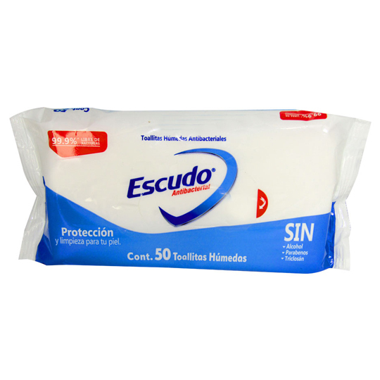 Toalla Escudo desinfectante C50          Desinfectantes marca escudo para superficies ideales para limpiar superficies, eliminan el 99.9% de gérmenes, eliminan bacterias, virus y hongos                                                                                                                .                                        - 92549B