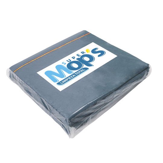 Franela Super mops color gris            Paquetes con 6 franelas cortadas, ribeteadas y empacadas. color gris, medida: 1 metro de largo x 50 cm de ancho, (100x50cm).                                                                                                                                    .                                        - MOPS175