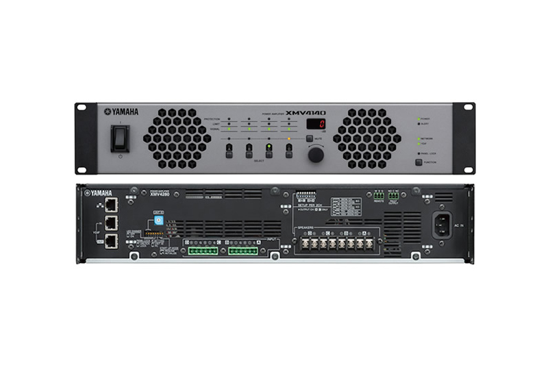 Amplificador de Audio Multicanal con Conexión Análoga / YDIF | 4 Canales, 140W | 8 OHMS | 70/100V <br>  <strong>Código SAT:</strong> 52161500 - XMV4140