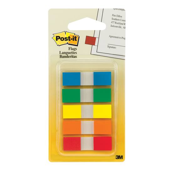 Minibanderitas Post-it 5C Mod. 683-5CF   Llama la atencion e identifica tus prioridades, no danan la superficie al retirarlas, escribe sobre ellas, 5 colores: rojo, naranja, anarillo, verde y azul, medidad: 1.19 cm x 4.3cm                                                                           0.47x1.7pulgadas 5 colores               - POST-IT