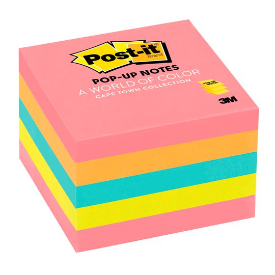 Notas Mod. 33015-AN 5 Post-it Pop-up  bl Notas adhesivas pop-up 5 colores , con 5 blocks de 100 hojas cada uno 7.6cm x 7.6cm, Post-it 3M                                                                                                                                                                 ocks de colores 3x3 in, 100 hojas cada u - POST- IT  POP - UP