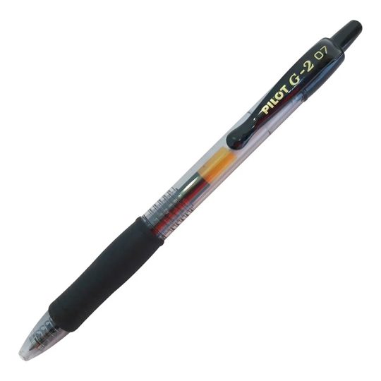 Bolígrafo Pilot tinta gel de punta rodan Bolígrafo Pilot con punta rodante y tinta de gel, fino, resistente al agua y a prueba de manchas, contorneado grip para comodidad máxima, color  negro - EMP-066