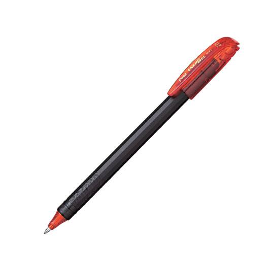 Bolígrafo Pentel energel stick punto 0.7 Bolígrafo Pentel energel tinta gel color naranja, 0.7 mm secado rápido, peso ligero con 12 lados, hecho de 62% material reciclado. la tapa indica el color de la tinta                                                                                          mm (mediano) tinta naranja, 1 pieza      - BL417-F