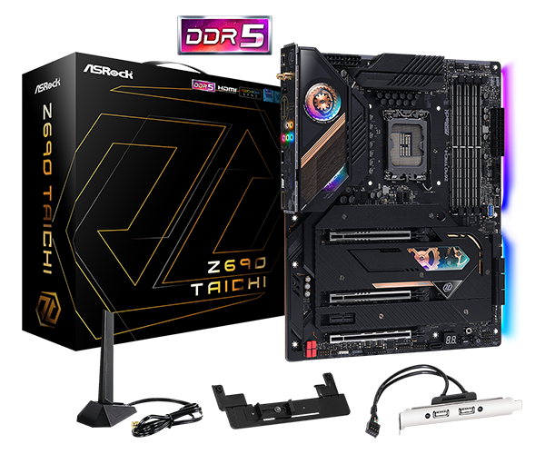 Tarjeta Madre Asrock Intel Z690 Taichi 4xDDR5 192GB 6400Mhz PCIe 50 M2 HDMI DP Socket 1700 12th 13th 14th Gen ATX Z690 TAICHI - Código: Z690 TAICHI | Compra en Guadalajara